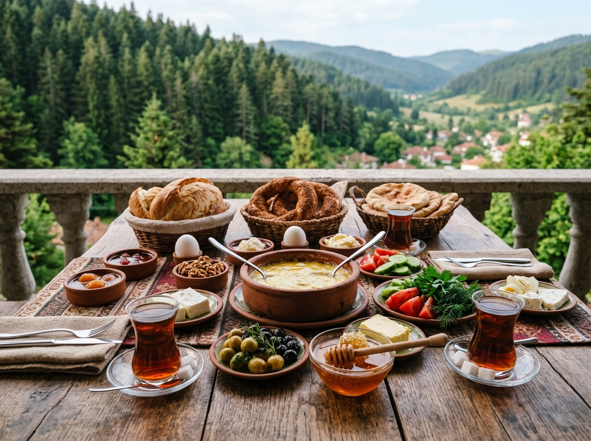Geleneksel Organik Serpme Kahvaltı Menümüz