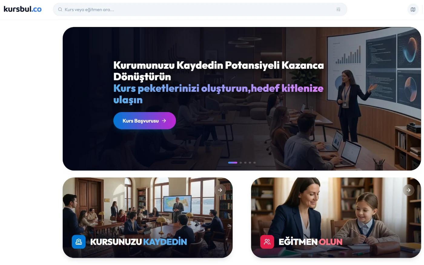 Kursbul.co ekran görüntüsü
